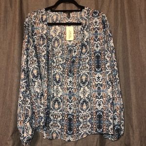 FOREVER 21 FLOWY BLOUSE TOP